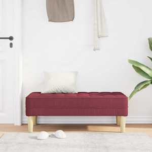 lavice s polštářem Víno Červené 113 x 57 x 39 cm textil - obrázek 3