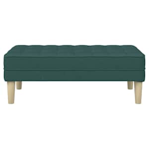lavice s polštářem Tmavě zelená 113 x 57 x 39 cm textil - obrázek 4