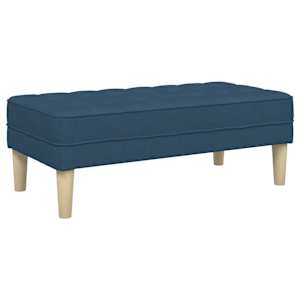 lavice s polštářem Modrá 113 x 57 x 39 cm textil - obrázek 6
