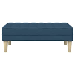 lavice s polštářem Modrá 113 x 57 x 39 cm textil - obrázek 4
