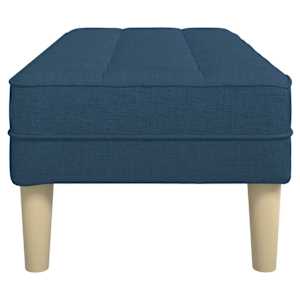 lavice s polštářem Modrá 113 x 57 x 39 cm textil - obrázek 5