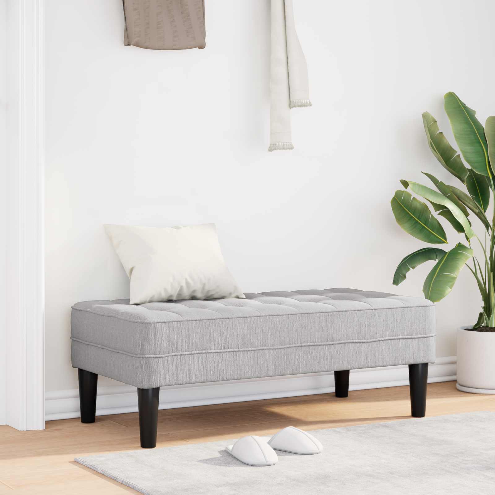 sols ar spilvenu Mākoņu pelēka 113 x 57 x 39 cm audums