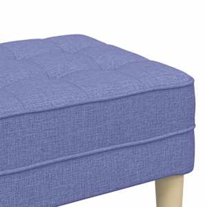 lavice s polštářem Modrá džínovina 113 x 57 x 39 cm textil - obrázek 7