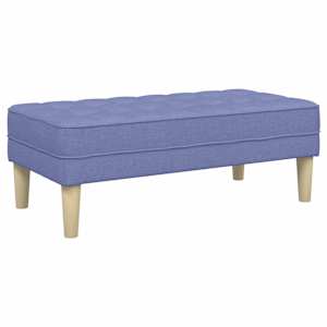 lavice s polštářem Modrá džínovina 113 x 57 x 39 cm textil - obrázek 6