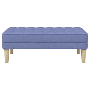 lavice s polštářem Modrá džínovina 113 x 57 x 39 cm textil - obrázek 4