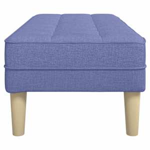 lavice s polštářem Modrá džínovina 113 x 57 x 39 cm textil - obrázek 5