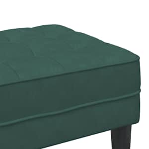 lavice s polštářem Tmavě zelená 113 x 57 x 39 cm samet - obrázek 7
