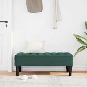 lavice s polštářem Tmavě zelená 113 x 57 x 39 cm samet - obrázek 3