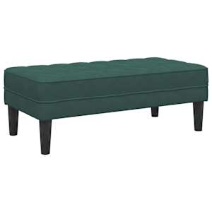 lavice s polštářem Tmavě zelená 113 x 57 x 39 cm samet - obrázek 6