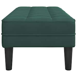 lavice s polštářem Tmavě zelená 113 x 57 x 39 cm samet - obrázek 5