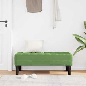 lavice s polštářem Světlá zelená 113 x 57 x 39 cm samet - obrázek 3