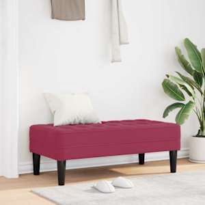 lavice s polštářem Víno Červené 113 x 57 x 39 cm samet - obrázek 1