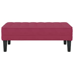 lavice s polštářem Víno Červené 113 x 57 x 39 cm samet - obrázek 4