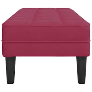 lavice s polštářem Víno Červené 113 x 57 x 39 cm samet - obrázek 5
