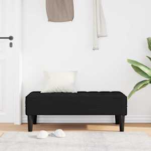 lavice s polštářem Černá 113 x 57 x 39 cm samet - obrázek 3
