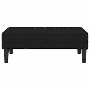 lavice s polštářem Černá 113 x 57 x 39 cm samet - obrázek 4
