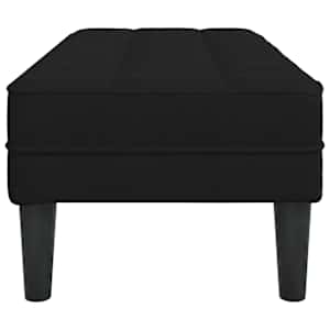lavice s polštářem Černá 113 x 57 x 39 cm samet - obrázek 5