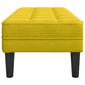 lavice s polštářem Žlutá 113 x 57 x 39 cm samet - obrázek 5