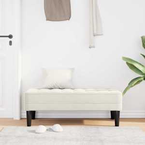 lavice s polštářem Krémová 113 x 57 x 39 cm samet - obrázek 3