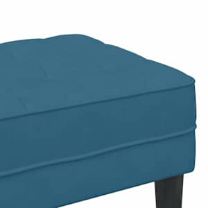 lavice s polštářem Modrá 113 x 57 x 39 cm samet - obrázek 7