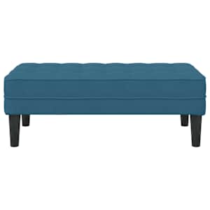 lavice s polštářem Modrá 113 x 57 x 39 cm samet - obrázek 4