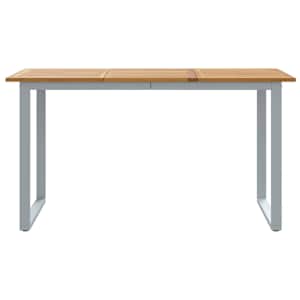 Zahradní stůl Šedá 140 x 80 x 75 cm Masivní akátové dřevo - obrázek 5