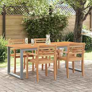 Vrtna miza Siva 160 x 80 x 75 cm Masiven les akacije