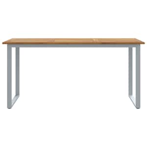 Zahradní stůl Šedá 160 x 80 x 75 cm Masivní akátové dřevo - obrázek 5