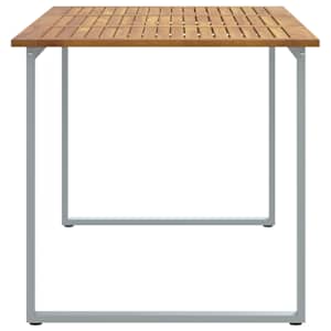 Zahradní stůl Šedá 160 x 80 x 75 cm Masivní akátové dřevo - obrázek 6
