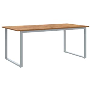 Zahradní stůl Šedá 180 x 90 x 75 cm Masivní akátové dřevo - obrázek 2