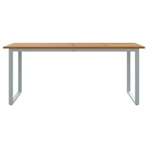 Zahradní stůl Šedá 180 x 90 x 75 cm Masivní akátové dřevo - obrázek 5