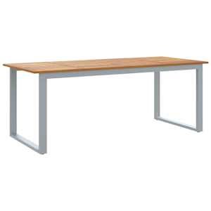 Zahradní stůl Šedá 200 x 90 x 75 cm Masivní akátové dřevo - obrázek 2
