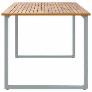Zahradní stůl Šedá 200 x 90 x 75 cm Masivní akátové dřevo - obrázek 6