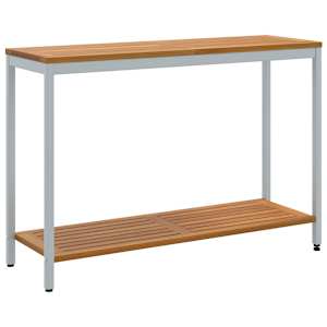 Venkovní stůl s úložištěm Přírodní a šedá 110 x 35 x 75 cm - obrázek 2