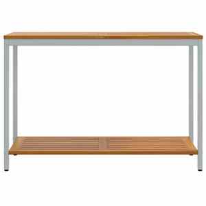Venkovní stůl s úložištěm Přírodní a šedá 110 x 35 x 75 cm - obrázek 5