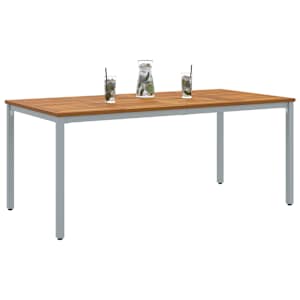 Venkovní stůl Přírodní a šedá 180 x 90 x 75 cm - obrázek 3