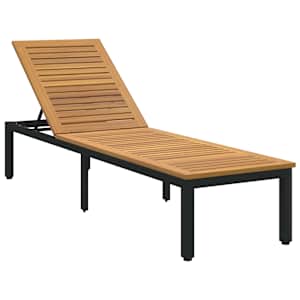 vidaXL Lamamistool Must 200 x 55 x 35 cm Tugev akatsiapuu