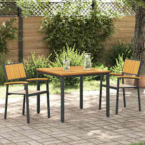 Zložljiva stolica 2 pcs Rjava 56 x 57 x 87 cm