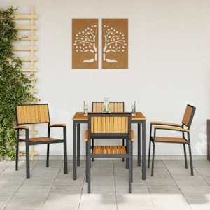 Skládací židle 4 pcs Hnědá 56 x 57 x 87 cm - obrázek 3