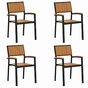 Skládací židle 4 pcs Hnědá 56 x 57 x 87 cm - obrázek 2