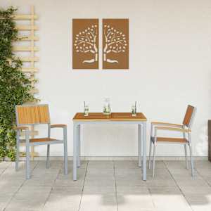 Skládací židle 2 pcs Hnědá 56 x 57 x 87 cm - obrázek 3
