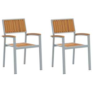 Skládací židle 2 pcs Hnědá 56 x 57 x 87 cm - obrázek 2