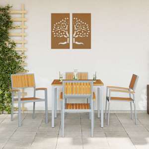 Skládací židle 4 pcs Hnědá 56 x 57 x 87 cm - obrázek 3