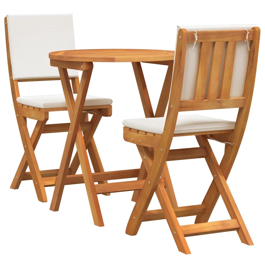 Bistrosetti 3 pcs Ruskea täysi akaasiapuu