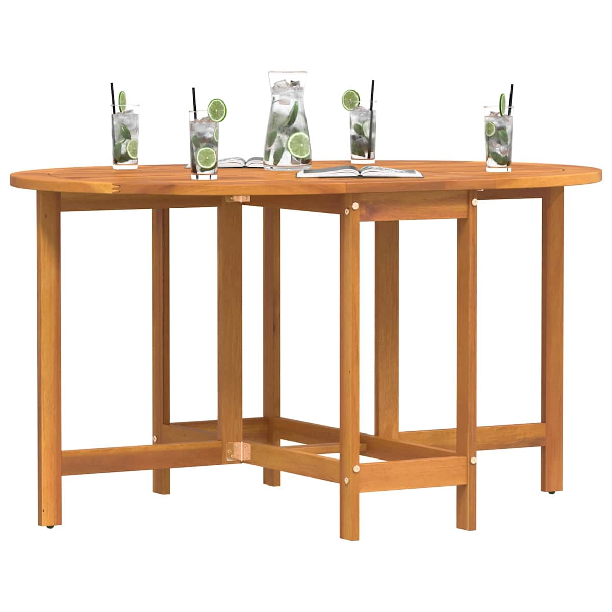 Havemøbel Bord Brun 110 x 60 x 72 cm Massivt Akacietræ - Billede 2