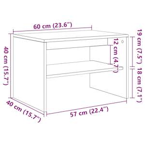 TV skříňka betonově šedá 60x40x40 cm kompozitní dřevo - obrázek 10