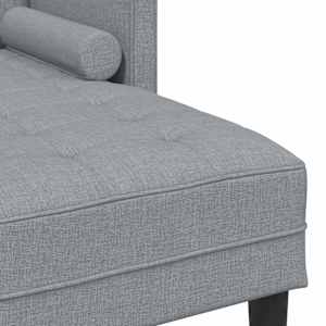 Set pohovek s polštářem 2 pcs Světle šedá Polyester - obrázek 11