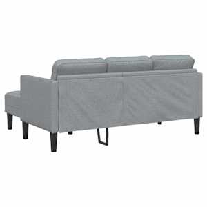 Set pohovek s polštářem 2 pcs Světle šedá Polyester - obrázek 10
