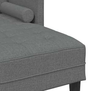 Set pohovek s polštářem 2 pcs Tmavě šedá Polyester - obrázek 9