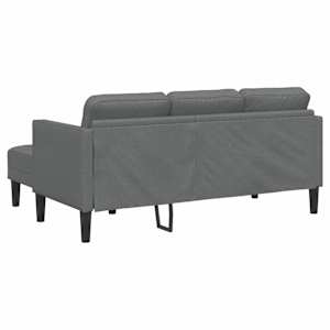 Set pohovek s polštářem 2 pcs Tmavě šedá Polyester - obrázek 8